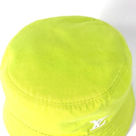 Auth LOUIS VUITTON M7064L Bicolor Bucket Hat-Monogram Neon hat bucket hat bob ha - Picture 3 of 11